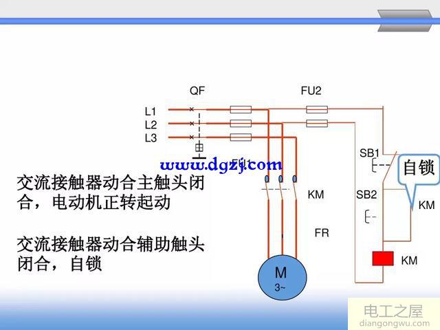 舉例分析電動機自鎖(連續(xù)正轉(zhuǎn))控制電路原理